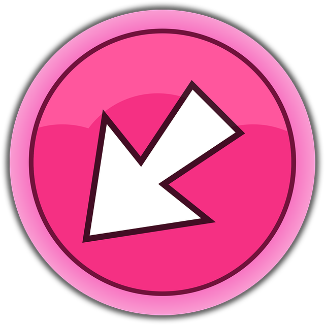 Free arrow back pink vector