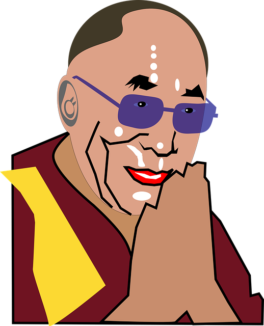 Free buddhism dalai lama lama illustration