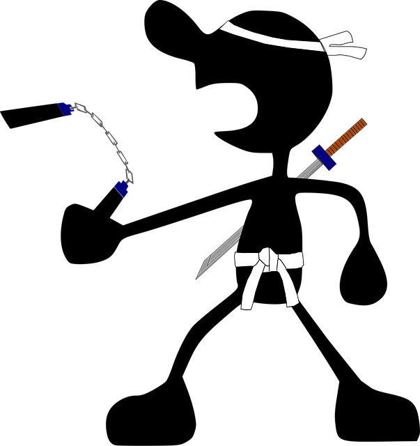 Free fighter martial arts asian vector