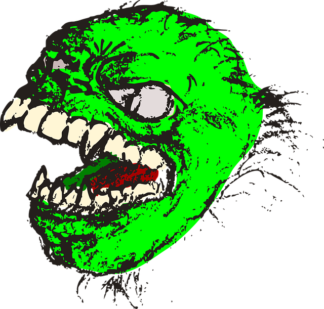 Free evil fangs horror vector