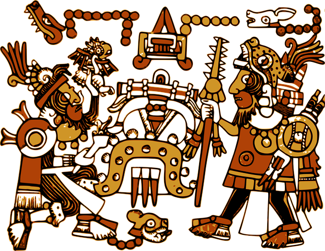 Free aztec character design illustration