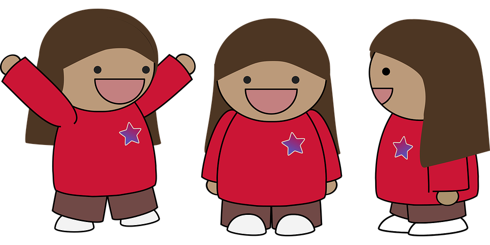 Drei mädchen clipart