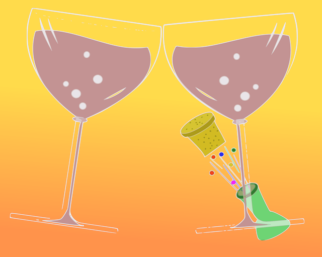 Free champagner drink alcohol illustration