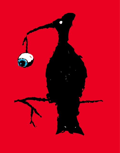 Free bird carnivore eyeball vector