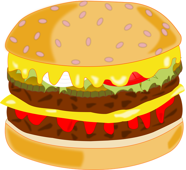 Free hamburger food fast food illustration