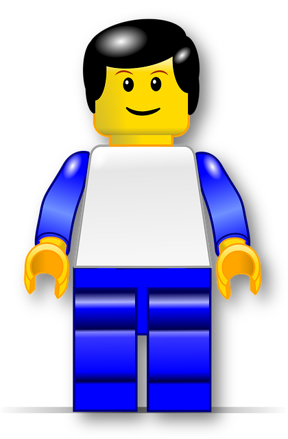 Free action blue bricks vector