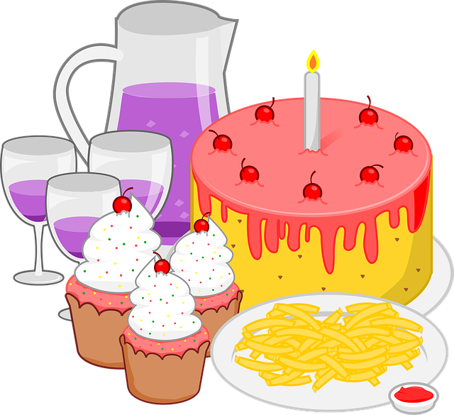 Free arya creative design birthday food cake vector