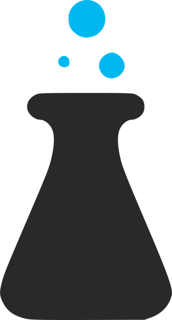 Free erlenmeyer experiment flask vector