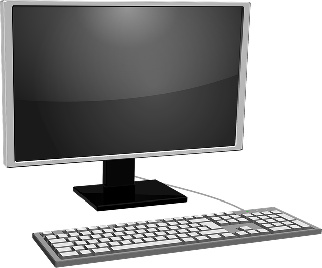 Free computer crystal display gray vector