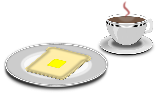 Free breakfast butter coffee illustration
