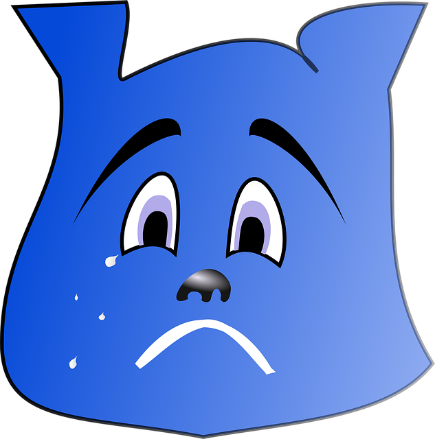 Free bear cry emotion vector