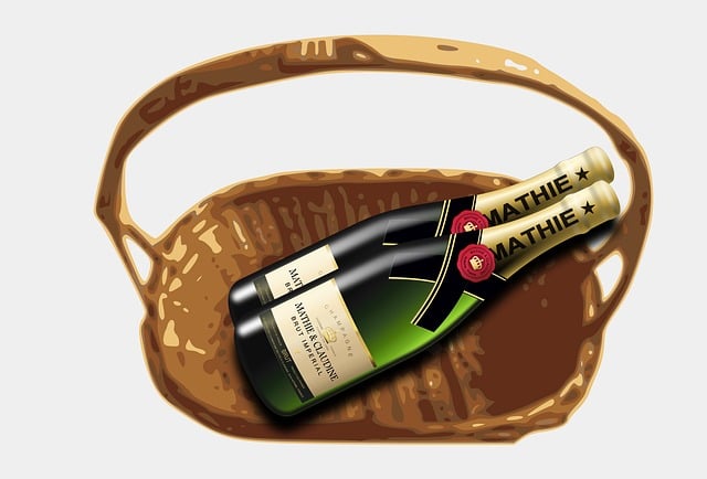 Download free HD stock image of Basket Bottle Free basket bottle champaign vector