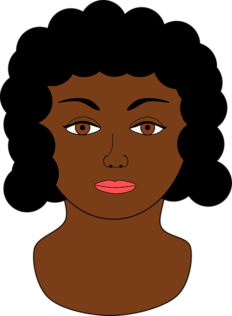 Free black bust face vector