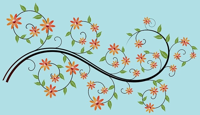 Free branch flower wallpaper floral vector
