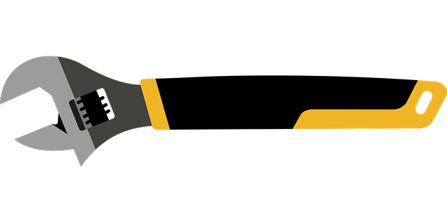 Free metal nut spanner vector