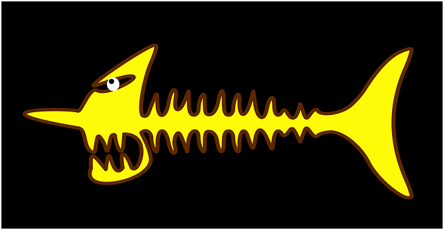 Free black bone cartoon vector
