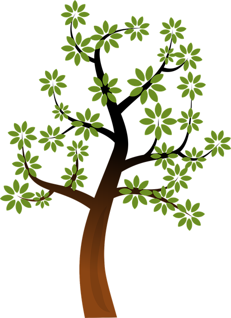 Free branch forest green vector