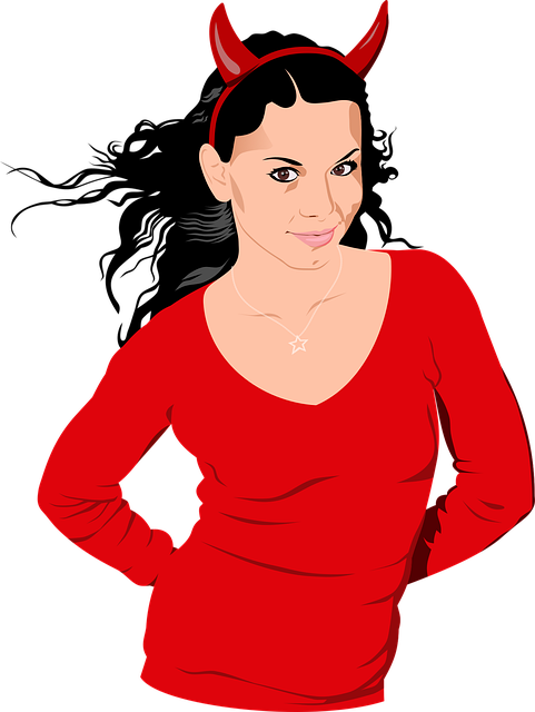 Free beauty devil girl vector