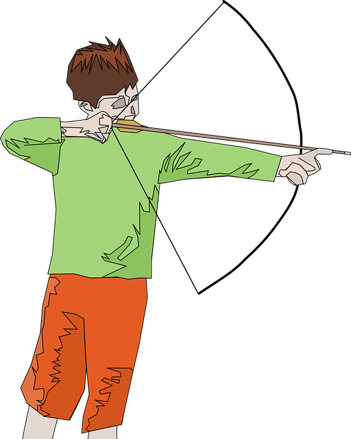 Free abstract archer archery vector