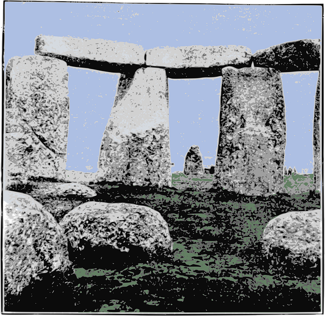Free druid monument old illustration