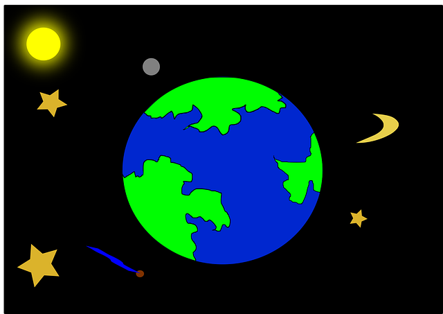 Free earth space planet vector