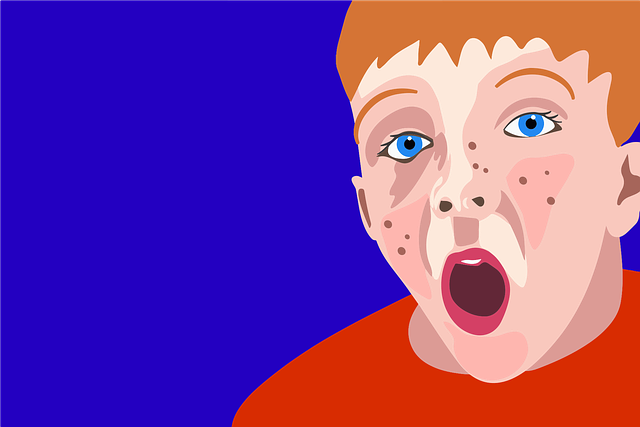 Free blue eyes boy freckles vector