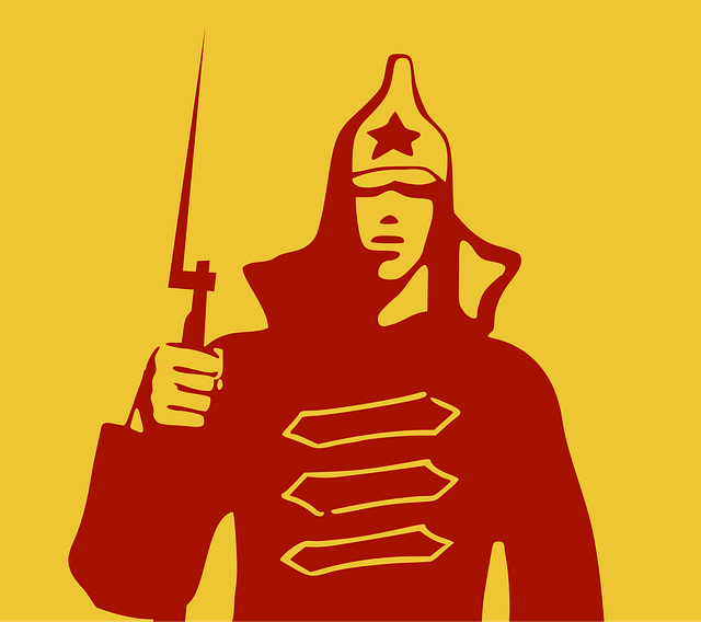 Free army bayonet red illustration