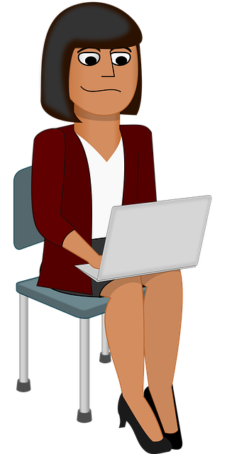 Free computer girl laptop vector