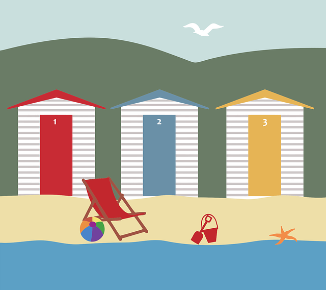 Free beach holiday landscape vector