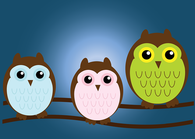 Free birds cartoon family illustration