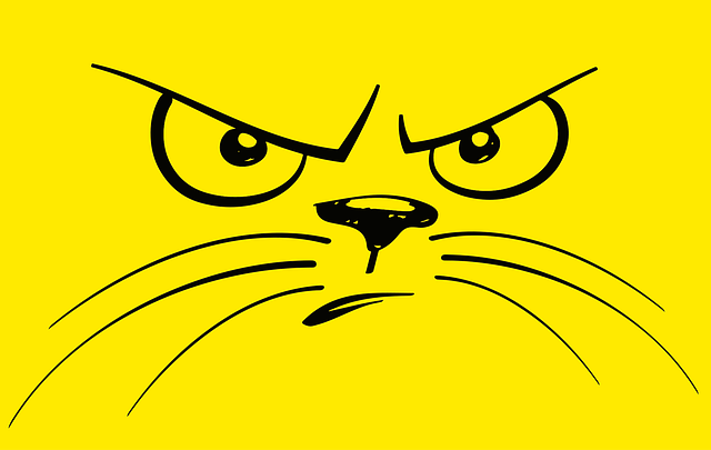 Free cartoon cat face vector