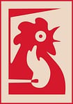 bird, cock, fire