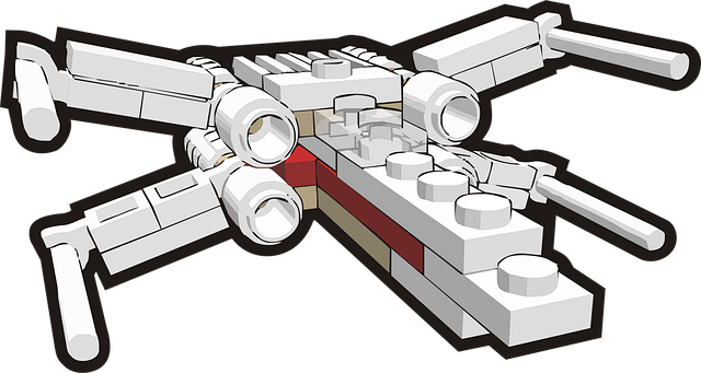 Free x-wing star wars building block illustration