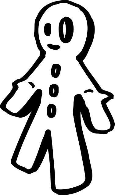 Free gingerbread man xmas gingerbread vector