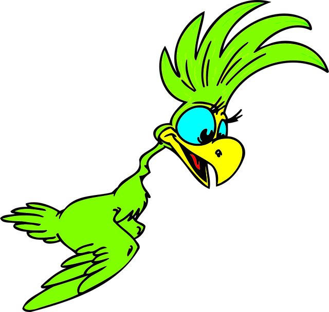Free bird cartoon drawing vector