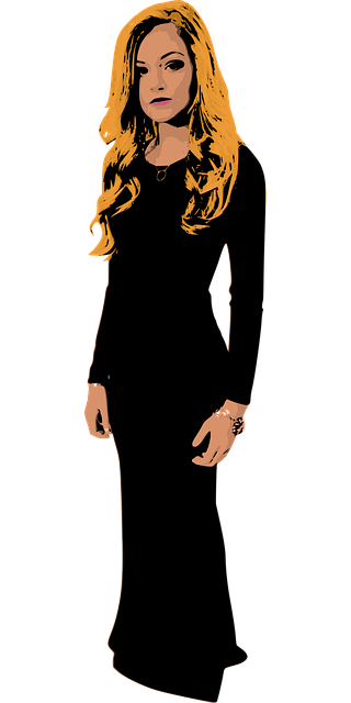 Free blonde dress female vector