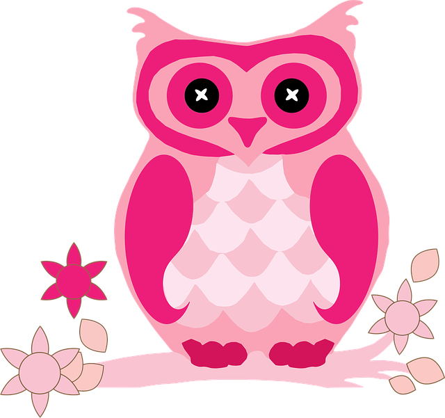 Free bird floral nature illustration