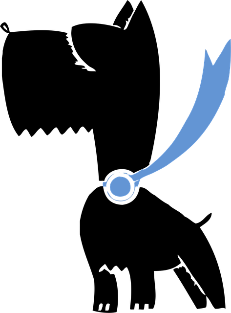 Free blue ribbon animal canine vector