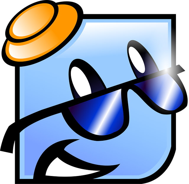 Free cool robot smiley vector