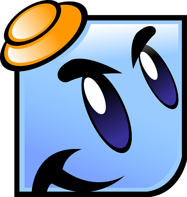 Free playful robot smiley vector