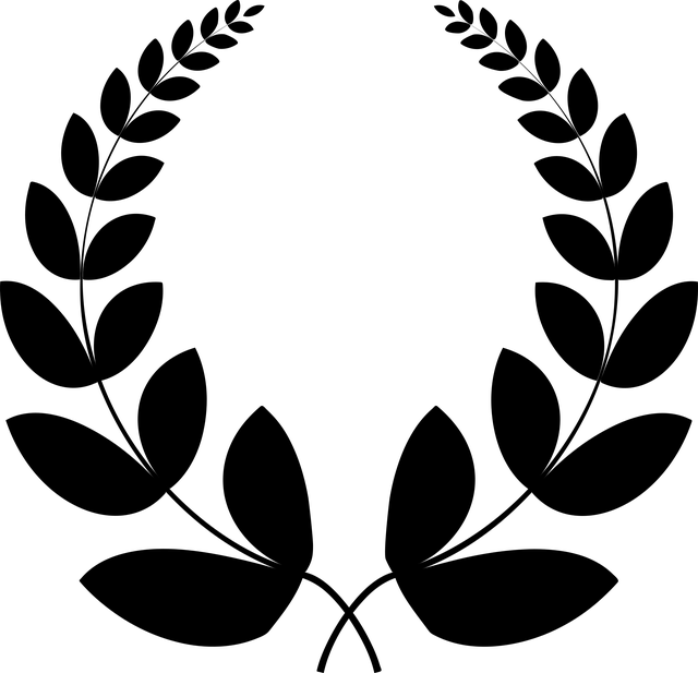Free black conquest laurel illustration