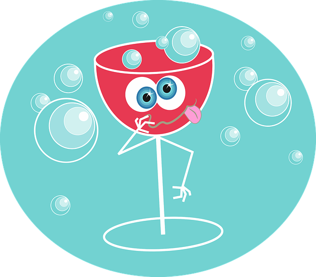 Free abstract alcohol anthropomorphic vector