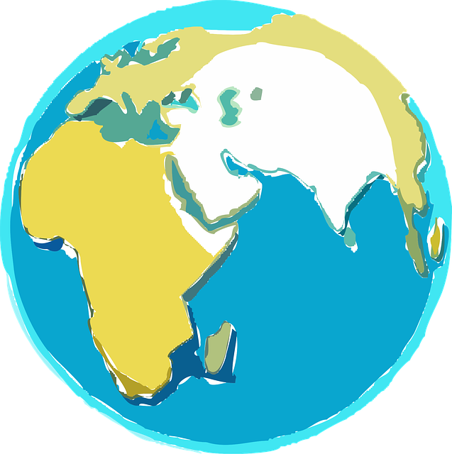 Free earth globe planet vector