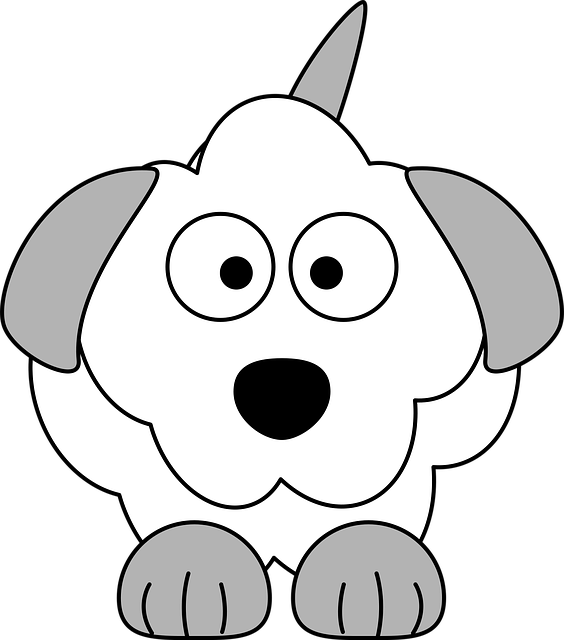 Dyr, Tegneserie, Kæledyr, Farve, Hund
