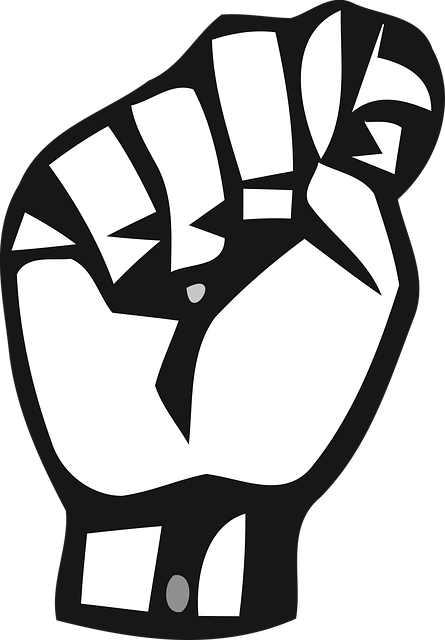 Free alphabet deaf deaf alphabet illustration