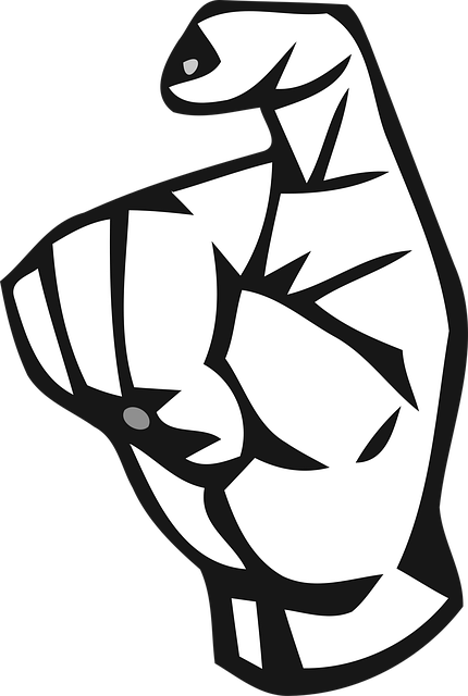 Free alphabet deaf deaf alphabet illustration