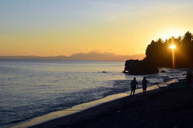 Strand, Sonnenuntergang, Meer, Ferien