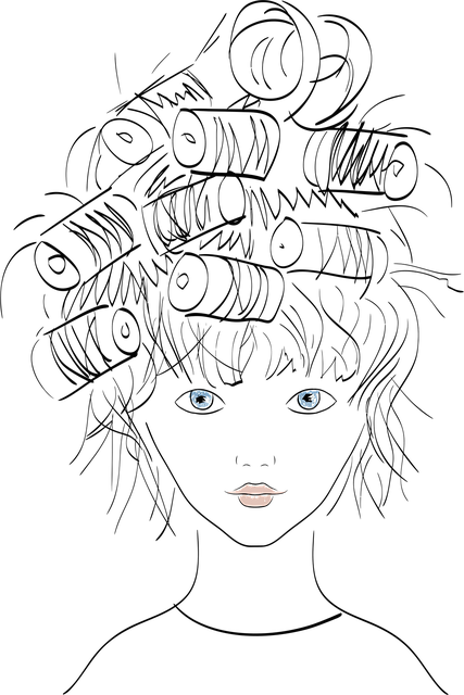 Download free HD stock image of Curlers Female Free curlers female girl illustration