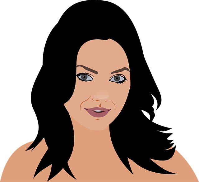 Free actress beauty face illustration