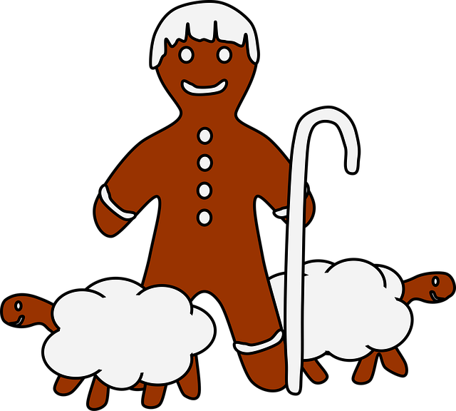 Free gingerbread man nativity non-human beings vector
